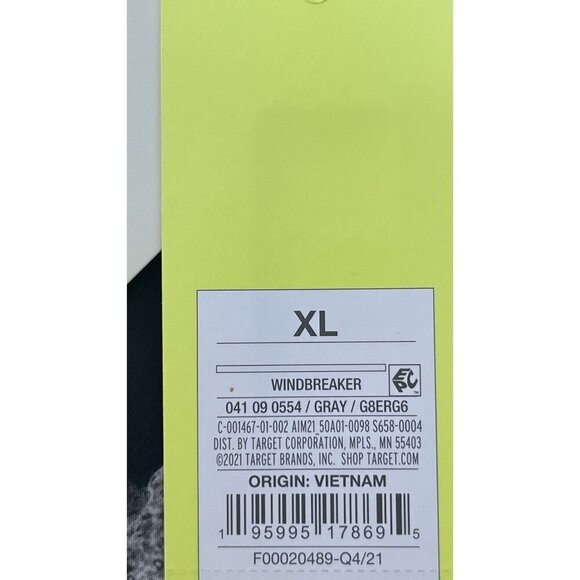 All in Motion Men’s Size XL Waterproof Rain Windbreaker Jacket Gray - Picture 7 of 15